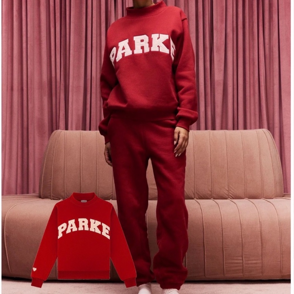 Parke Valentines mockneck crimson+peony